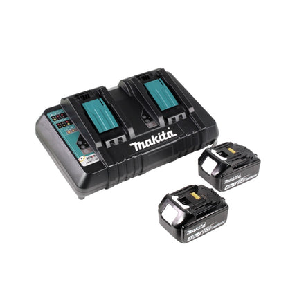 Makita DGA 900 PMK Meuleuse d'angle sur batterie 36 V (2x 18 V) 230 mm sans balais + 2x batterie 4,0 Ah + double chargeur + mallette