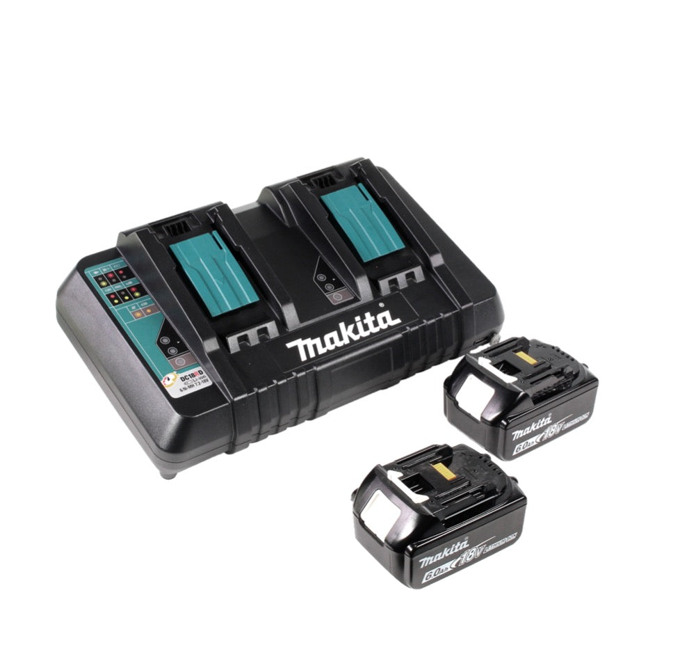 Makita DGA 900 PGK Meuleuse d'angle sur batterie 36 V (2x 18 V) 230 mm sans balais + 2x batterie 6,0 Ah + double chargeur + mallette