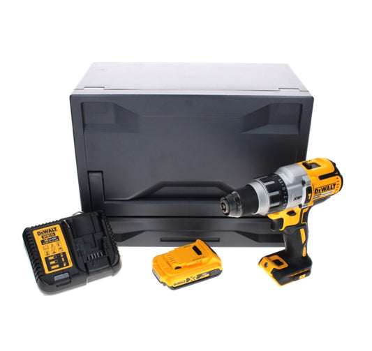 Perceuse à percussion sans fil DeWalt DCD 996 D1D 18 V 95 Nm sans balais + 1 batterie 2,0 Ah + chargeur + D-Box