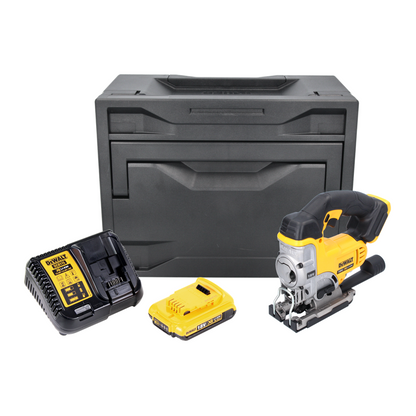 Scie sauteuse à batterie DeWalt DCS 331 D1D 18 V + 1x batterie 2,0 Ah + chargeur + D-Box