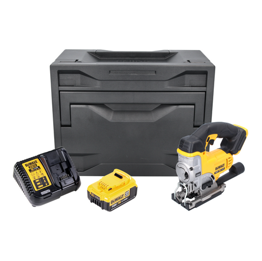 Scie sauteuse à batterie DeWalt DCS 331 M1D 18 V + 1x batterie 4,0 Ah + chargeur + D-Box