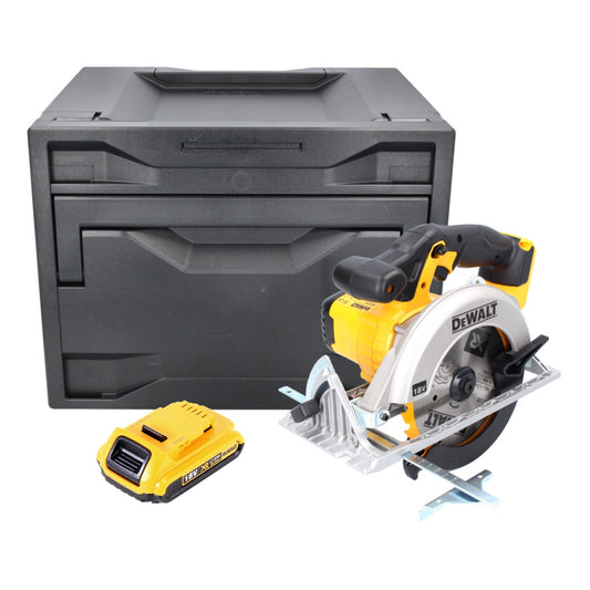 DeWalt DCS 391 ND Scie circulaire sans fil 18 V 165 mm + 1x Batterie 2,0 Ah + Coffret D-Box - sans chargeur