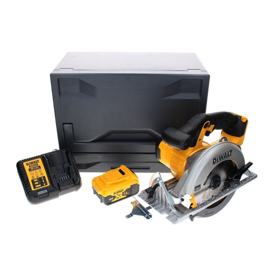 Scie circulaire à batterie DeWalt DCS 391 M1D 18 V 165 mm + 1x batterie 4,0 Ah + chargeur + D-Box