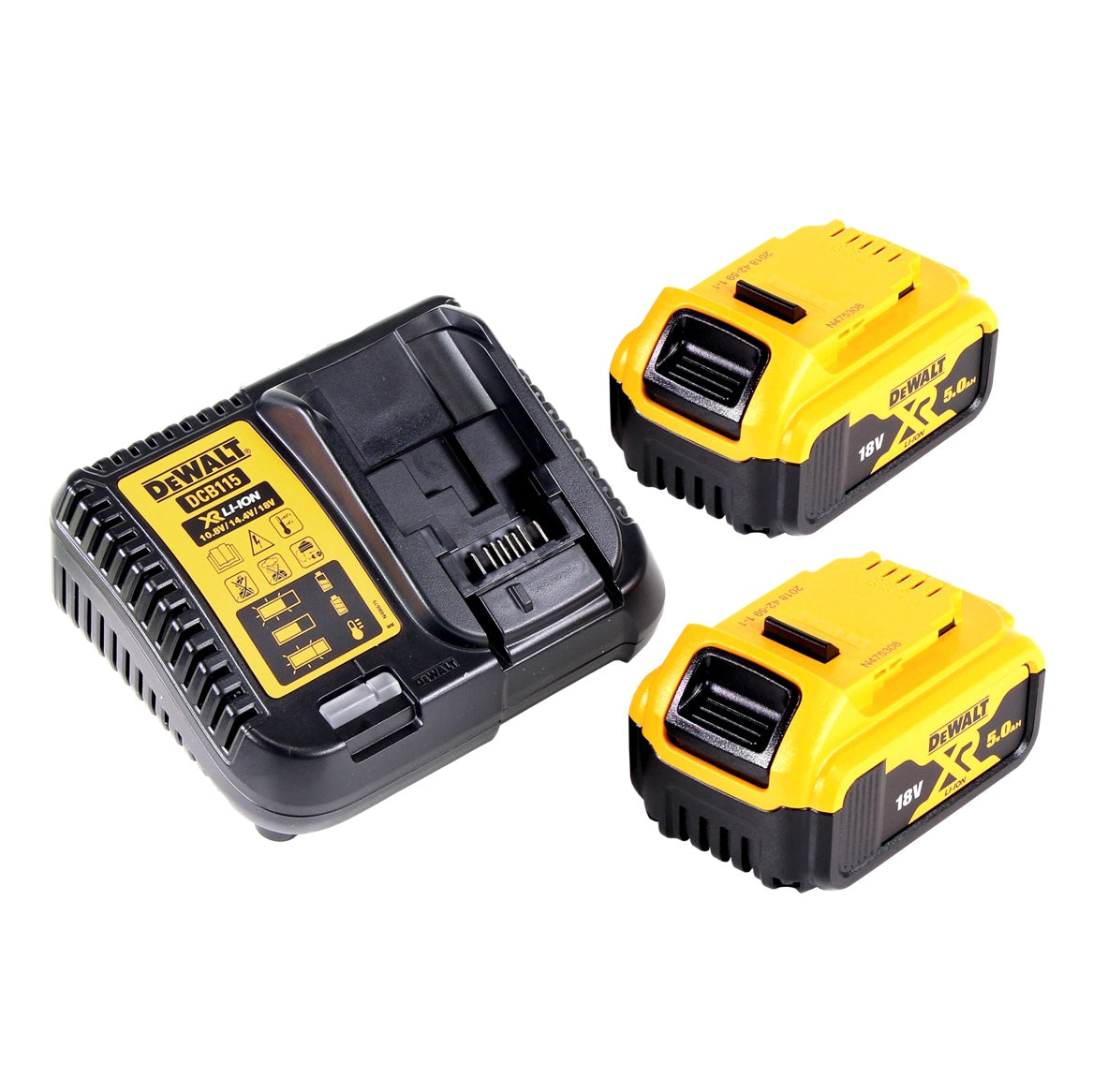 DeWalt DCS 391 P2D Scie circulaire sans fil 18 V 165 mm + 2x Batteries 5,0 Ah + Chargeur + Coffret D-Box