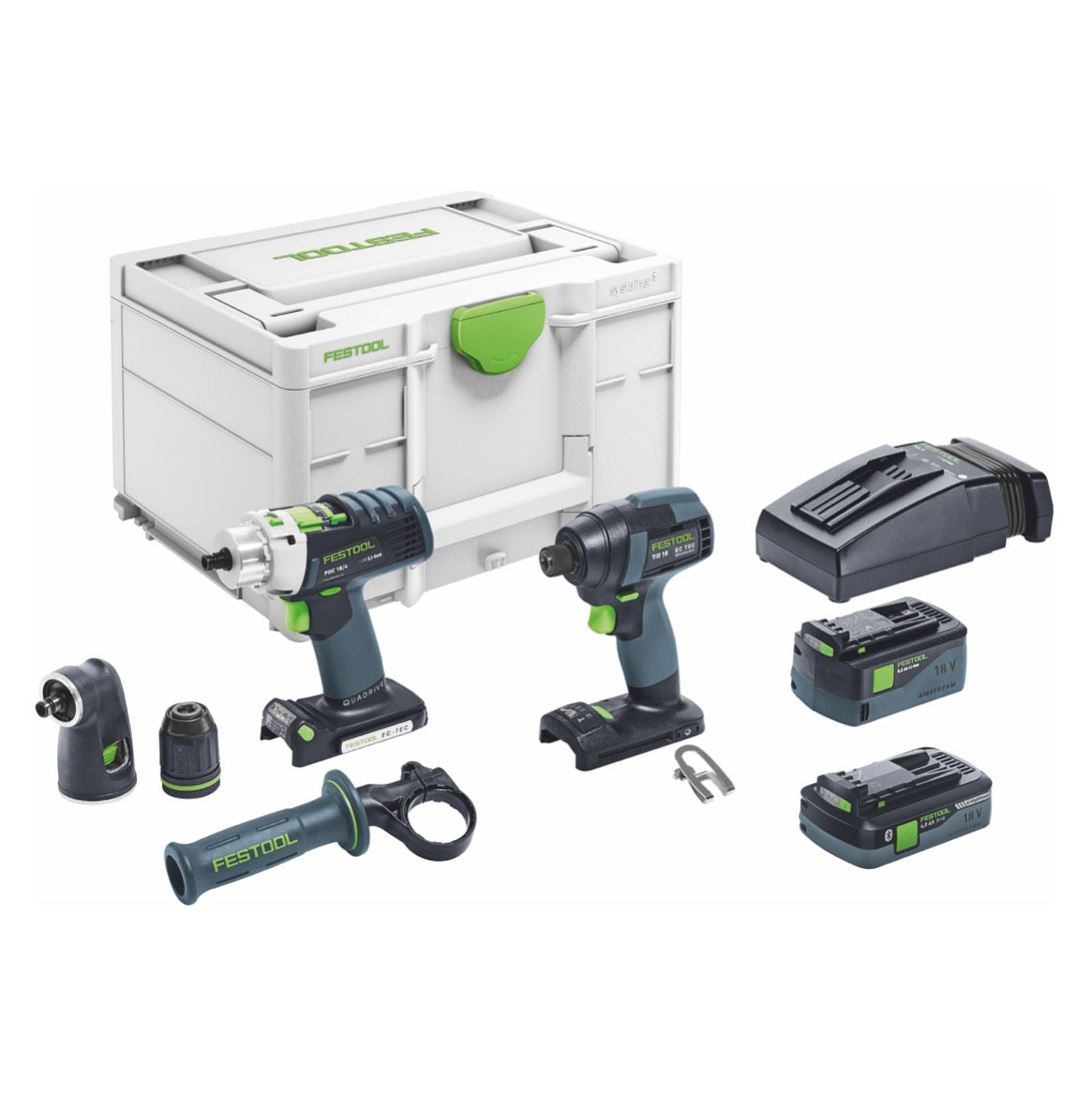 Festool TID 18 5,2/4,0-Set PDC 18 Schrauber und Bohrer Set 18 V Brushless ( 576488 ) + 1x Akku 4,0 Ah + 1x Akku 5,2 Ah + Ladegerät + Systainer