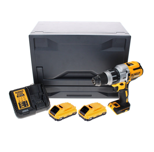 Perceuse à percussion sans fil DeWalt DCD 996 L2D 18 V 95 Nm sans balais + 2 batteries 3,0 Ah + chargeur + D-Box