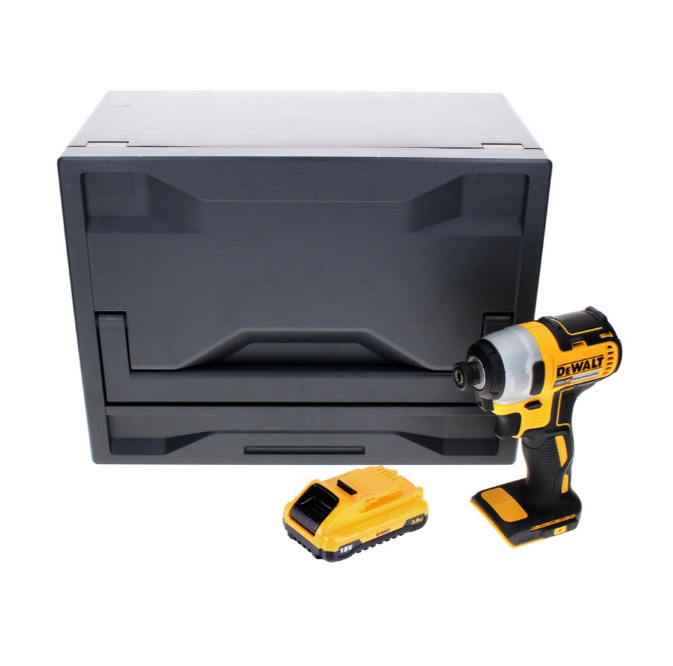 Clé à chocs sans fil DeWalt DCF 787 ND 18 V 170 Nm 1/4'' brushless + 1x batterie 3,0 Ah + D-Box - sans chargeur