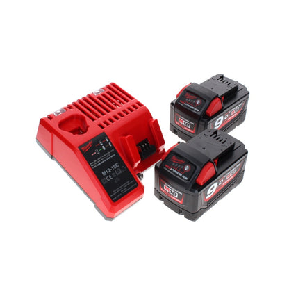 Milwaukee M18 JSR DAB+-902C Radio de chantier sur batterie / secteur 18 V + 2x batteries 9,0 Ah + chargeur