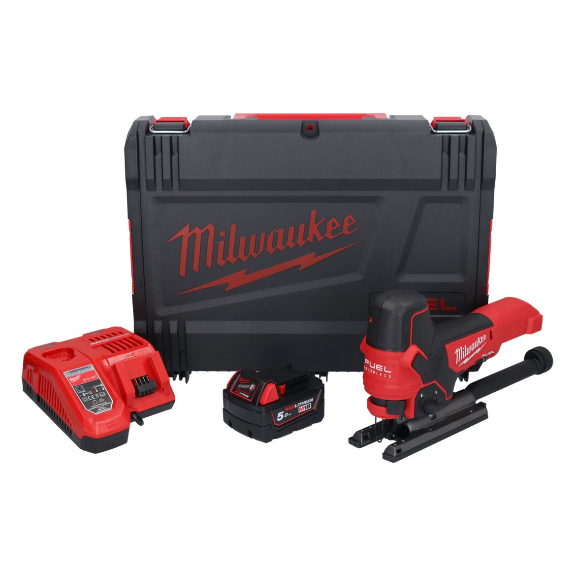 Milwaukee M18 FBJS-501X Akku Stichsäge 18 V Brushless + 1x Akku 5,0 Ah + Ladegerät + HD Box - Toolbrothers