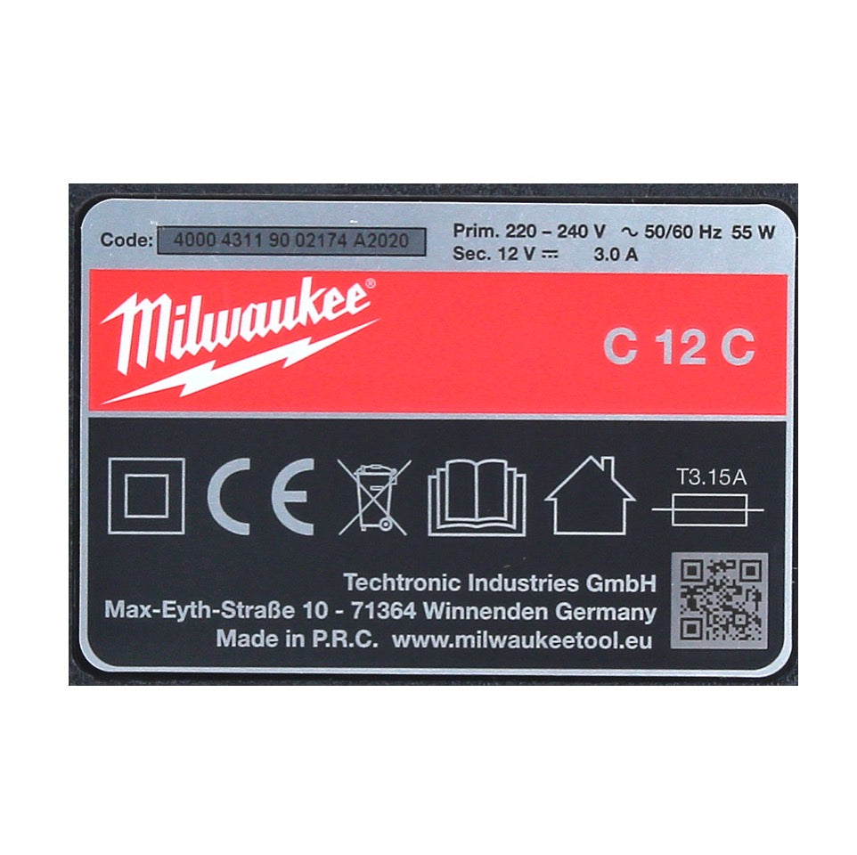 Kit de démarrage de batterie Milwaukee 12 V avec 1x batterie 1,5 Ah + chargeur M12 C12C