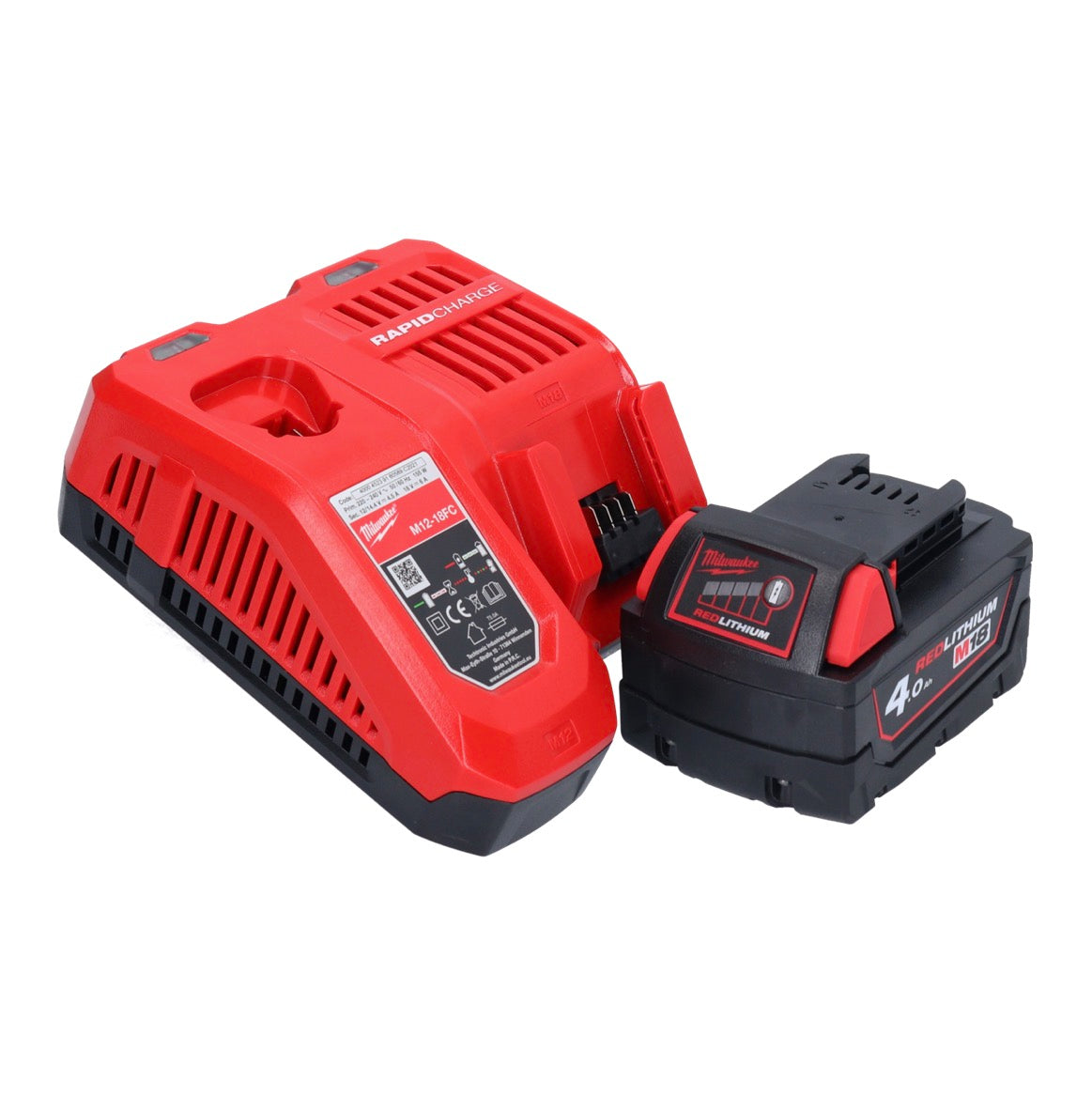 Marteau combiné à batterie Milwaukee M18 CHX-401 18 V 2,5 J SDS plus brushless + 1x batterie 4,0 Ah + chargeur