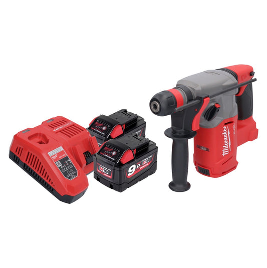 Marteau combiné à batterie Milwaukee M18 CHX-902 18 V 2,5 J SDS plus brushless + 2x batteries 9,0 Ah + chargeur