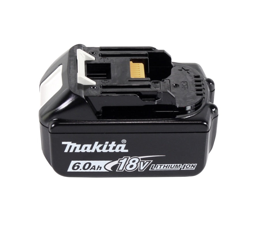 Cisaille à gazon sans fil Makita DUM 604 G1 18 V + rallonge de poignée avec rouleau + 1x batterie 6,0 Ah - sans chargeur