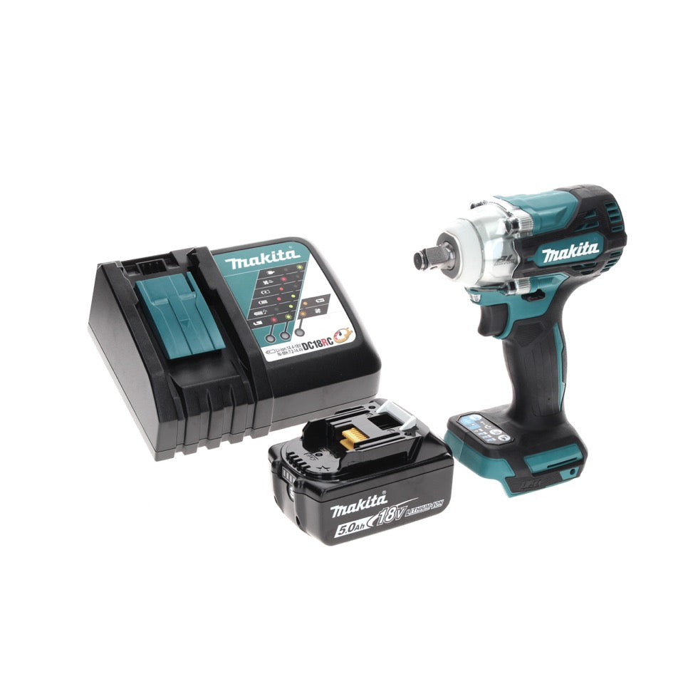 Makita DTW 300 RT1 Visseuse à chocs sans fil 18 V 330 Nm 1/2" Brushless + 1x Batterie 5,0 Ah + Chargeur