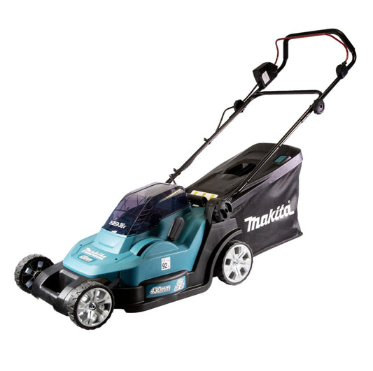 Makita DLM 432 Z Akku Rasenmäher 36 V ( 2x 18 V ) 43 cm Brushless Solo - ohne Akku, ohne Ladegerät