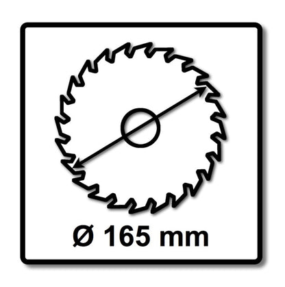 Makita CCXF16556EL EFFICUT Lame de scie circulaire pour bois et plastique - 165 x 20 x 1,45 mm, 56 dents - 2 pcs. (2x B-57320)