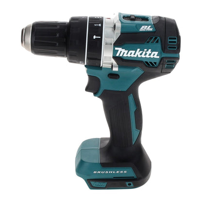 Makita DHP 484 SG1TX Perceuse-visseuse à percussion sans fil 18 V 54 Nm Brushless + 1x Batterie 6,0 Ah + Chargeur + Jeu de forets 70 pièces + Mallette en aluminium TX