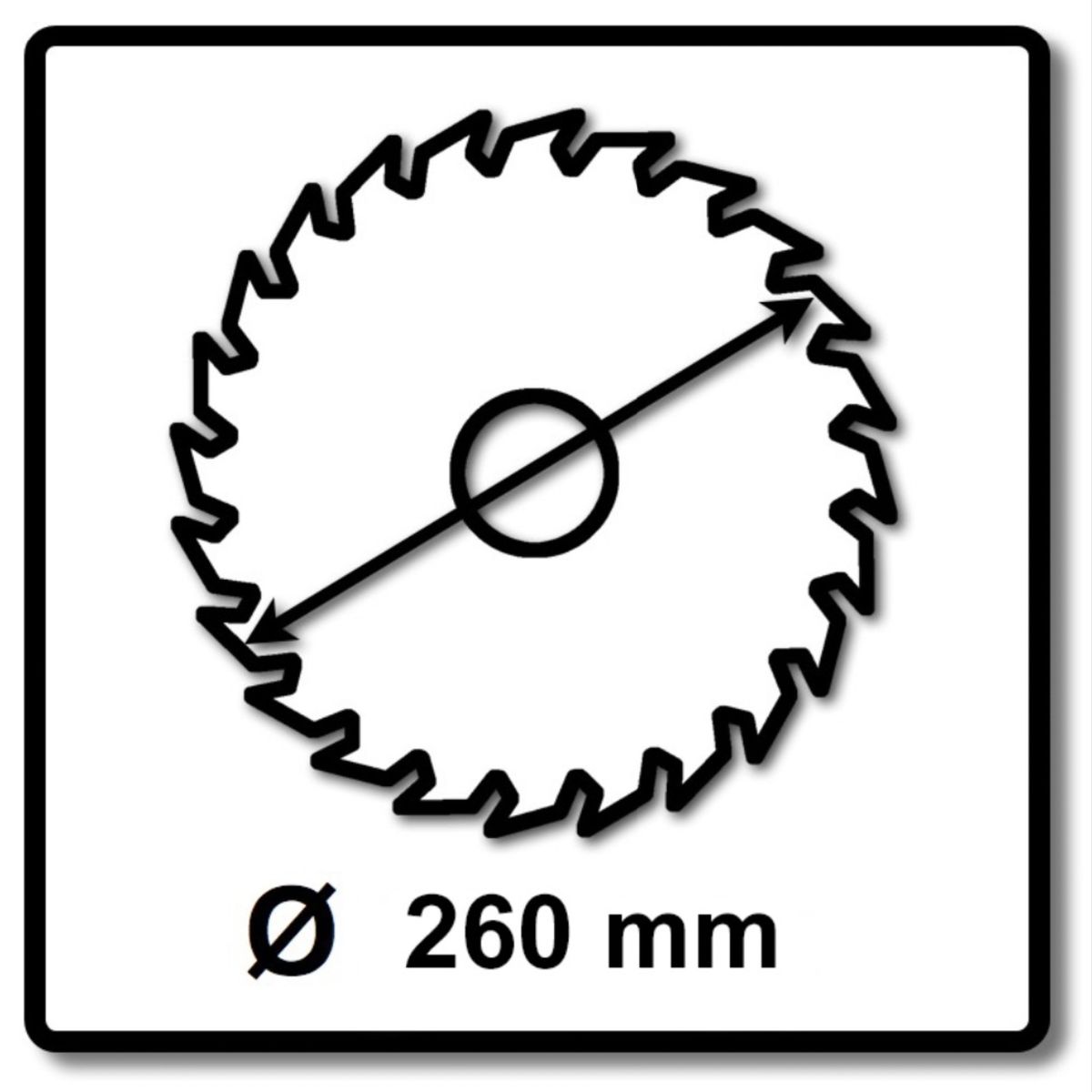 Makita CMSXF26080G SPECIALIZED EFFICUT Lame de scie 260 x 30 x 1,65 mm ( B-67290 ) - 80 Dents pour bois