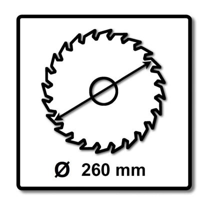 Makita CMSXF26080G SPECIALIZED EFFICUT Sägeblatt 260 x 30 x 1,65 mm 4 Stk. ( 4x B-67284 ) 60 Zähne für Holz