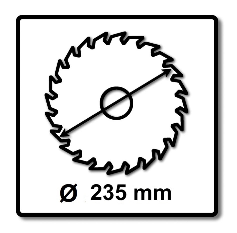 Makita CCM23524G SPECIALIZED EFFICUT Lame de scie, 235 x 30 x 1,5 mm, 24 dents, pour bois - 2 pcs. (2x E-01915)