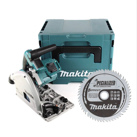 Makita DSP 600 ZJ scie plongeante sur batterie 36 V (2x 18 V) sans balais + lame de scie circulaire EFFICUT + Makpac - sans batterie, sans chargeur