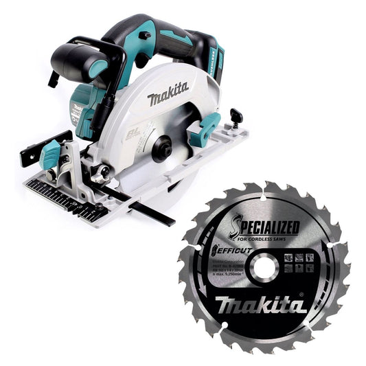 Makita DHS 680 Z Scie circulaire sans fil 18 V 165 mm + Lame de scie circulaire EFFICUT - sans batterie, sans chargeur