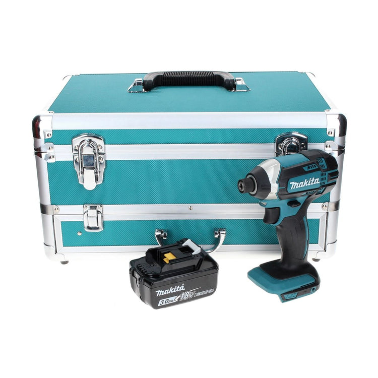 Makita DTD 152 F1TX Visseuse à chocs sans fil 18 V 165 Nm + 1x Batterie 3,0 Ah + Jeu de forets 70 pièces + Mallette en aluminium TX - sans chargeur