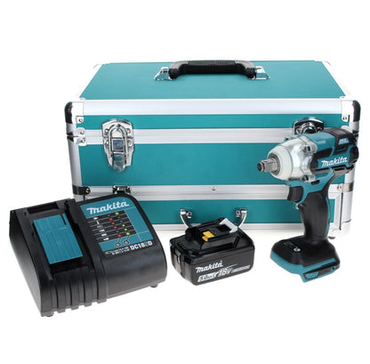 Makita DTW 285 ST1TX Akku Schlagschrauber 18 V 280 Nm 1/2" Brushless + 1x Akku 5,0 Ah + Ladegerät + 70 tlg. Bit Bohrer Set + TX Alu Koffer