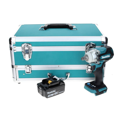 Makita DTW 300 F1TX Clé à chocs sans fil 18 V 330 Nm 1/2" sans balais + 1x batterie 3,0 Ah + jeu de 70 forets + coffret en aluminium TX - sans chargeur