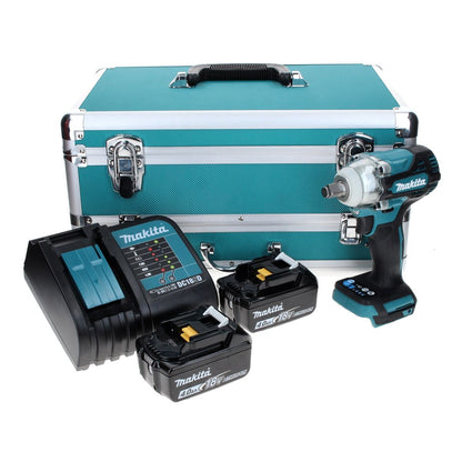 Makita DTW 300 SMTX Visseuse à chocs sans fil 18 V 330 Nm 1/2" Brushless + 2x Batteries 4,0 Ah + Chargeur + Jeu de mèches 70 pièces + Mallette TX