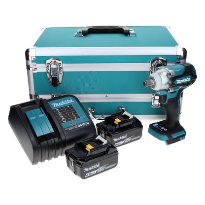 Makita DTW 300 SGTX Visseuse à chocs sans fil 18 V 330 Nm 1/2" Brushless + 2x Batteries 6,0 Ah + Chargeur + Jeu de mèches 70 pièces + Mallette TX