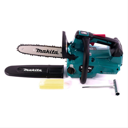 Makita DUC 256 PF Akku Kettensäge 36 V ( 2x 18 V ) Brushless 25 cm + 2x Akku 3,0 Ah + Doppelladegerät