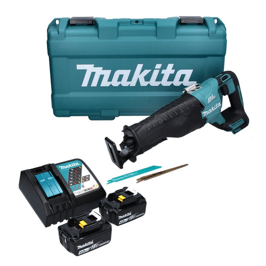 Makita DJR 187 RMK Akku Reciprosäge 18 V Brushless + 2x Akku 4,0 Ah + Ladegerät + Koffer - Toolbrothers