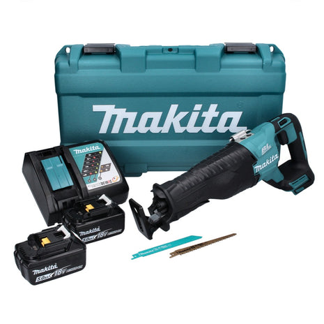 Makita DJR 187 RTK Akku Reciprosäge 18 V Brushless + 2x Akku 5,0 Ah + Ladegerät + Koffer - Toolbrothers