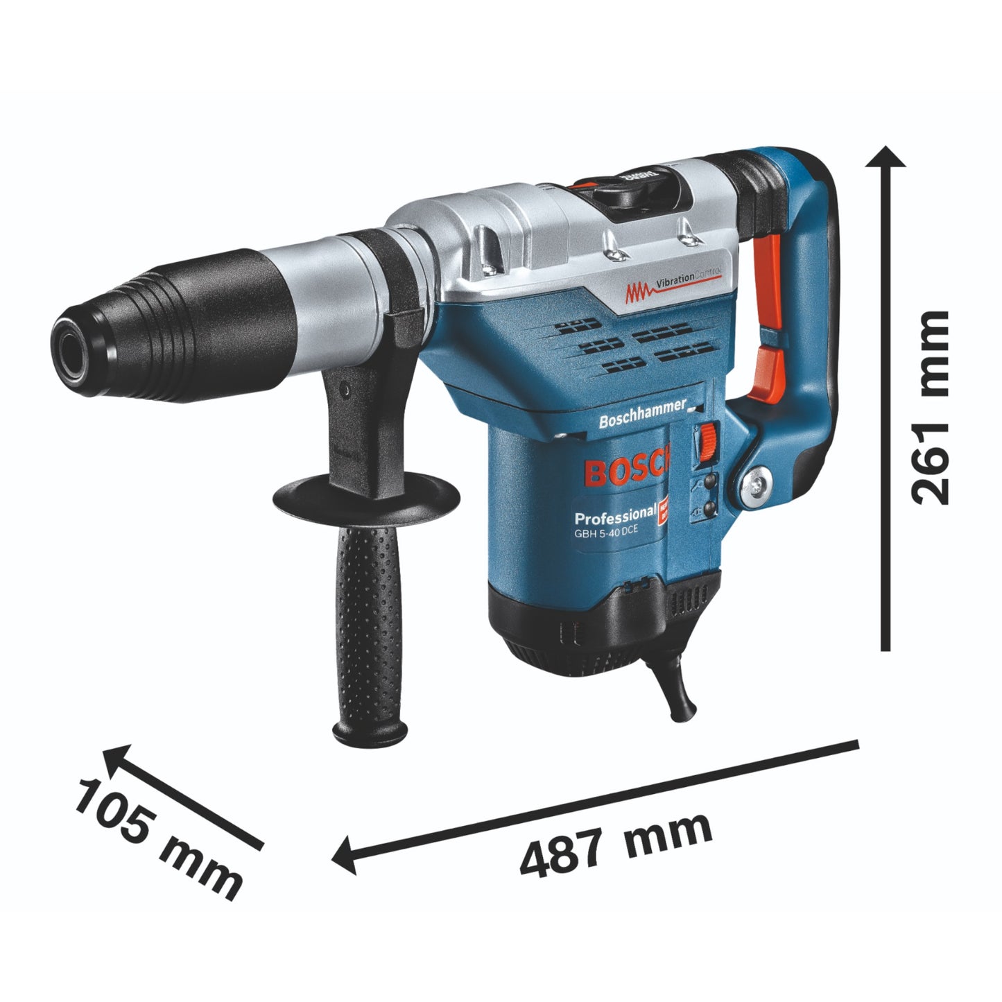 Perceuse à percussion Bosch GBH 5-40 DCE Professional 1150 W 8,8 J SDS Max (0611264009) + mallette