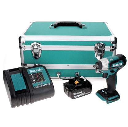 Makita DTW 180 SG1TX Visseuse à chocs sans fil 18 V 180 Nm 3/8" Brushless + 1x Batterie 6.0 Ah + Chargeur + Jeu de mèches 70 pièces + Mallette TX