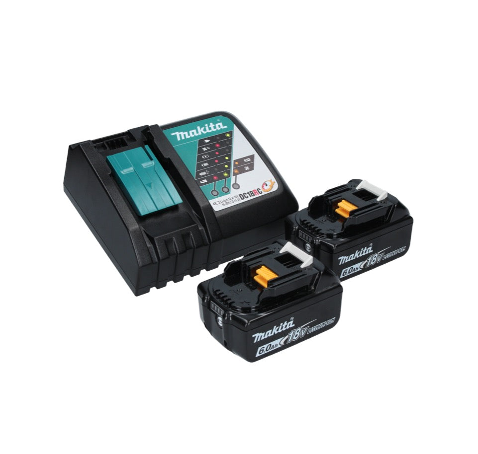 Makita DGA 506 RGJ Meuleuse d'angle sans fil 18 V 125 mm Brushless + 2x Batteries 6,0 Ah + Chargeur + Makpac