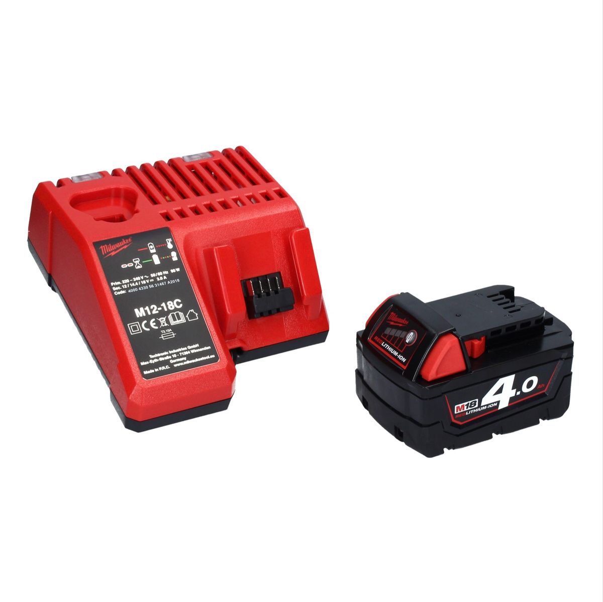 Perceuse à percussion sans fil Milwaukee M18 ONEPD2-401C 18 V 135 Nm sans balais One Key Bluetooth + 1x batterie 4,0 Ah + chargeur