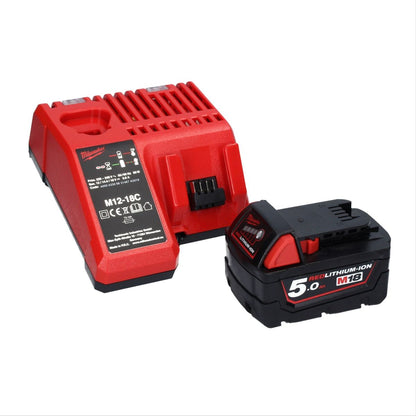 Milwaukee M18 ONEPD2-501C Perceuse à percussion sans fil 18 V 135 Nm Brushless One Key Bluetooth + 1x Batterie 5.0 Ah + Chargeur