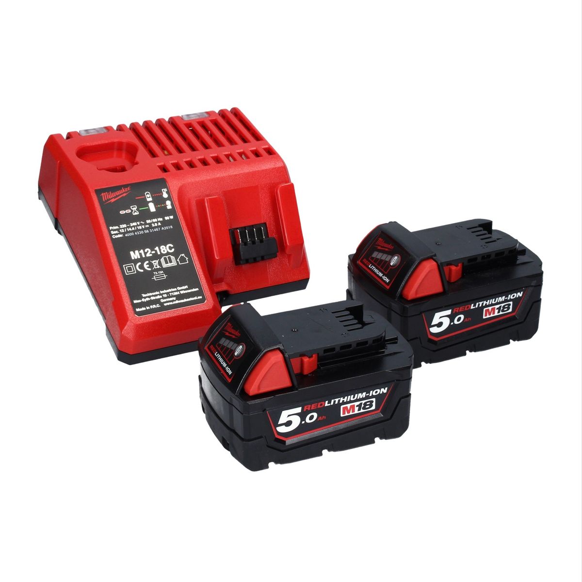 Milwaukee M18 ONEPD2-502C Perceuse à percussion sans fil 18 V 135 Nm Brushless One Key Bluetooth + 2x Batteries 5.0 Ah + Chargeur