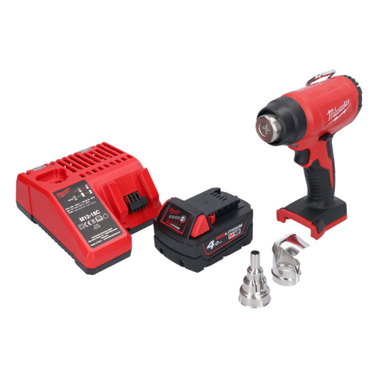 Milwaukee M18 BHG-401 Décapeur thermique sans fil 470 °C 18V + 1x Batterie 4,0Ah + Chargeur