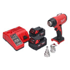 Milwaukee M18 BHG-402 Akku Heißluftgebläse 18 V 470 °C + 2x Akku 4,0 Ah + Ladegerät