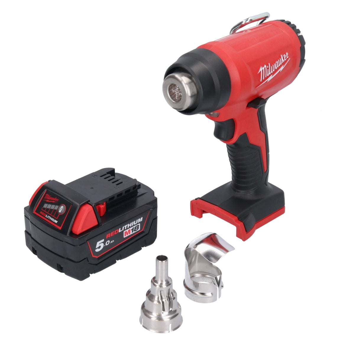 Milwaukee M18 BHG-501 Akku Heißluftgebläse 18 V 470 °C + 1x Akku 5,0 Ah - ohne Ladegerät - Toolbrothers