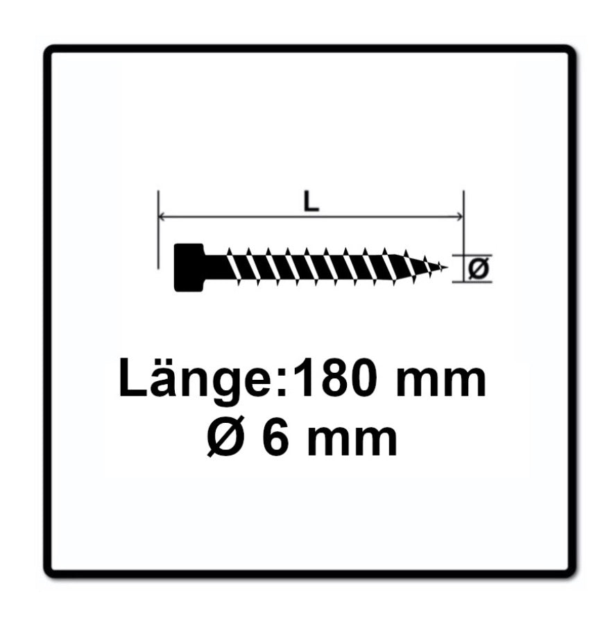 SPAX IN.FORCE Schraube 6,0 x 180 mm 100 Stk. ( 1211010601805 ) Torx T-STAR Plus T30 Vollgewinde Zylinderkopf WIROX 4CUT Bohrspitze