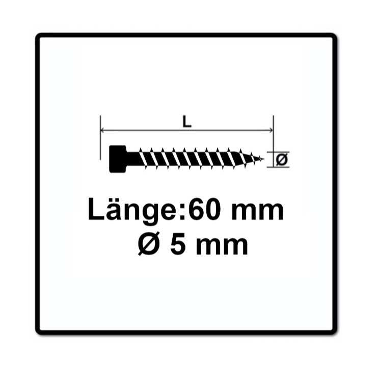 SPAX Terrassenschraube 5,0 x 60 mm Edelstahl A2 400 Stk. ( 0537000500605 ) Fixiergewinde Zylinderkopf Torx T-STAR Plus T25 Cut