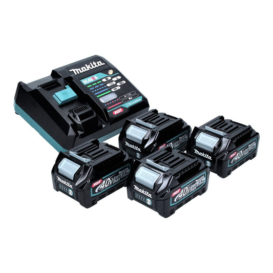 Makita Kit de démarrage batterie 40 V max. + 4x Batteries 2,5 Ah XGT (4x 191B36-3) + Chargeur (191E07-8)