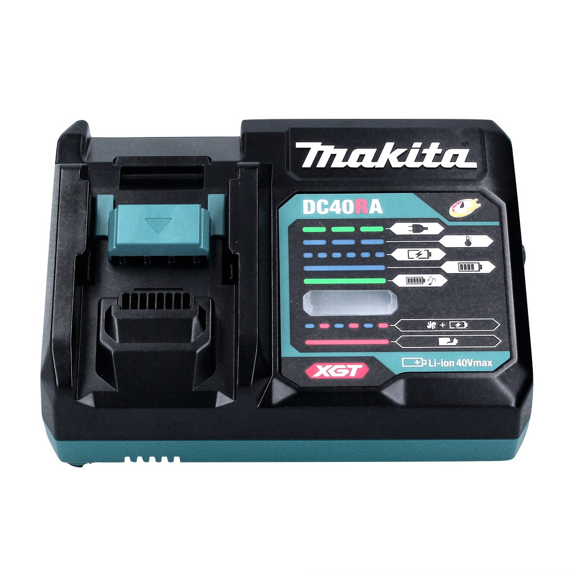 Makita Kit de démarrage batterie 40 V maxi + 2x Batteries BL 4025 2,5 Ah (2x 191B36-3) + Chargeur (191E07-8) + Adaptateur (191C10-7)