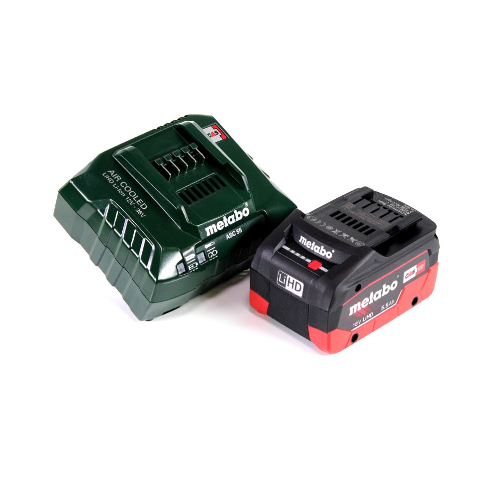 Metabo LB 18 LTX BL Akku Laubbläser 18 V Brushless + 1x Akku 5,5 Ah + Ladegerät