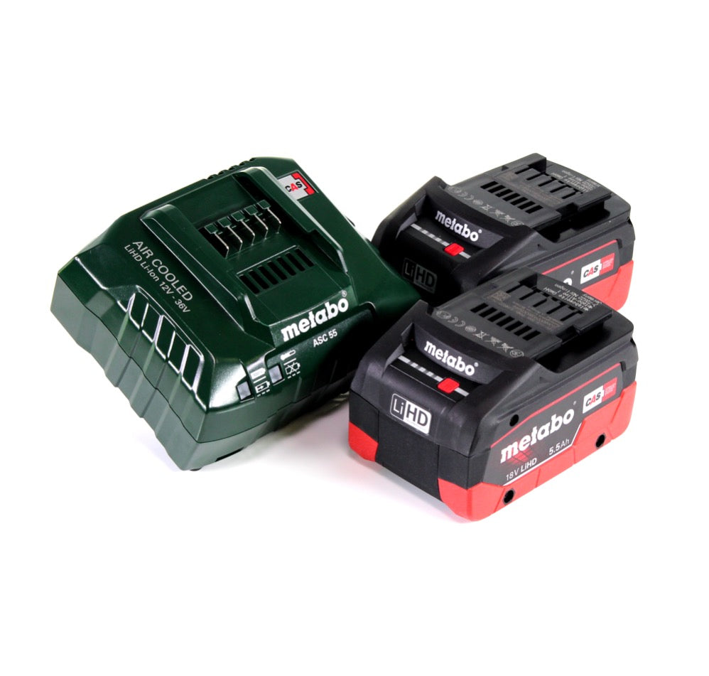 Metabo LB 18 LTX BL Souffleur de feuilles sans fil 18 V brushless + 2x Batteries 5,5 Ah + Chargeur