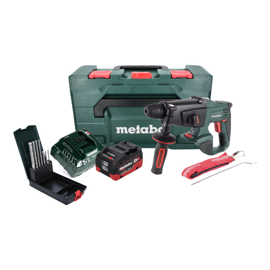 Metabo KHA 18 LTX Perforateur sans fil 18 V 2,2 J SDS Plus + 1x Batterie 10,0 Ah + Chargeur + Coffret metaBOX